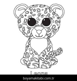 Beanie Boo boyama sayfası – sevimli karakter, sanatsal çalışma