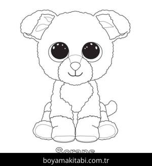 Beanie Boo boyama sayfası – kolay boyama, eğitici aktivite