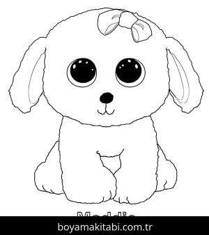 Beanie Boo boyama sayfası – sanatsal çalışma, çocuklar için