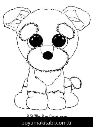 Beanie Boo boyama sayfası – el becerilerini geliştirir, boyama çalışması
