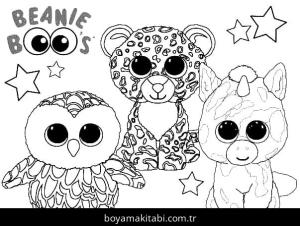 Beanie Boo boyama sayfası – boyama çalışması, yaratıcılığı geliştirir