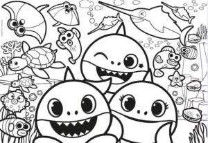 Bebek Köpekbalığı boyama sayfası,  coloring page, İyi Bebek Köpekbalığı, 