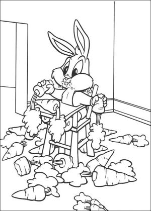 Bebek Looney Şarkıları boyama sayfası,  coloring page, Havuç Yiyen Bebek Böcekler, 