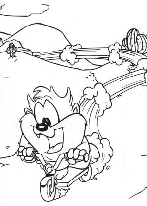 Bebek Looney Şarkıları boyama sayfası,  coloring page, Bebek Taz Eğleniyor, 