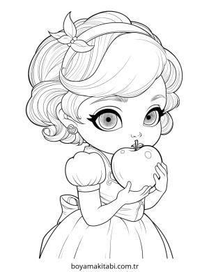 Bebek Prenses boyama sayfası – evde etkinlik, ücretsiz yazdır