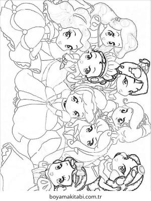 Bebek Prenses boyama sayfası – çocuklar için, çizgi film temalı