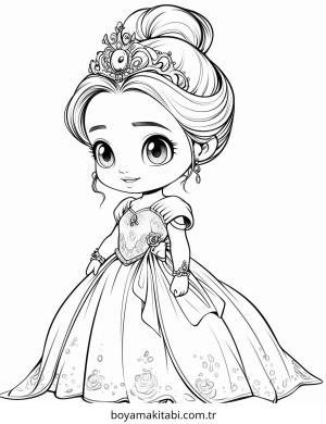Bebek Prenses boyama sayfası – boyama çalışması, yaratıcılığı geliştirir