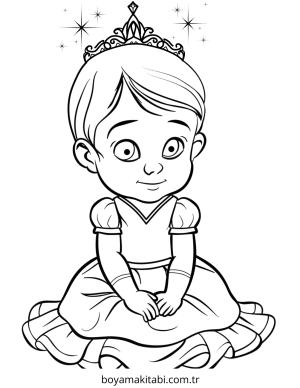Bebek Prenses boyama sayfası – ücretsiz yazdır, boyama etkinliği
