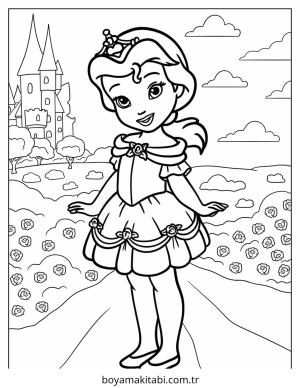 Bebek Prenses boyama sayfası – yaratıcılık, eğlenceli etkinlik