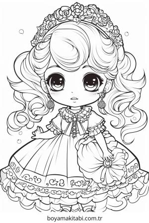 Bebek Prenses boyama sayfası – yaratıcılığı geliştirir, keyifli zaman