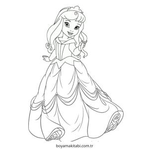 Bebek Prenses boyama sayfası – eğlenceli etkinlik, el becerilerini geliştirir