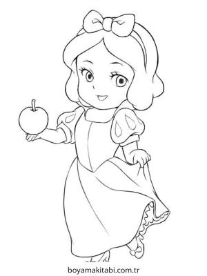 Bebek Prenses boyama sayfası – eğitici aktivite, yaratıcılık
