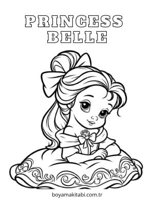 Bebek Prenses boyama sayfası – okul öncesi, evde etkinlik