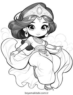 Bebek Prenses boyama sayfası – eğlenceli etkinlik, el becerilerini geliştirir