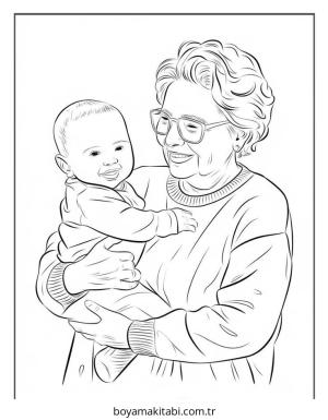 Bebek boyama sayfası – eğlenceli etkinlik, el becerilerini geliştirir