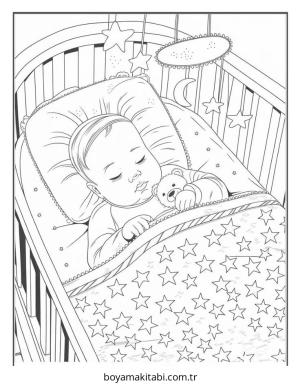 Bebek boyama sayfası – yaratıcılığı geliştirir, keyifli zaman