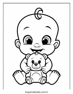 Bebek boyama sayfası – çocuklar için, çizgi film temalı