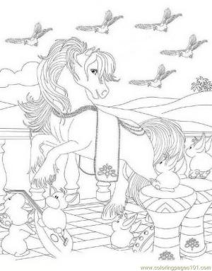 Bella Sara boyama sayfası,  coloring page, Bella Sara ve Tavşanlar, 