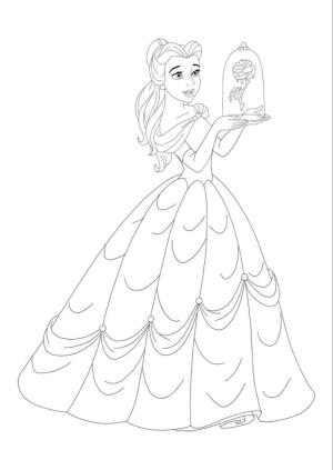 Belle boyama sayfası,  coloring page, Müthiş Belle, 