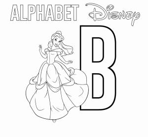 Belle boyama sayfası,  coloring page, Belle ile Alfabe B, 