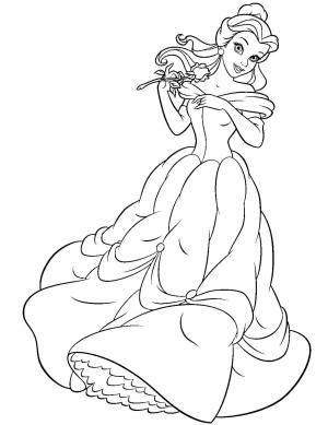 Belle boyama sayfası,  coloring page, Temel Belle, 