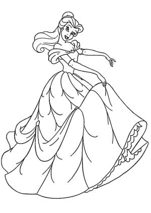 Belle boyama sayfası,  coloring page, Belle Dansı, 