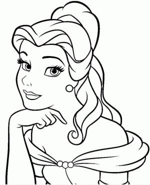 Belle boyama sayfası,  coloring page, Belle’in Portresi, 