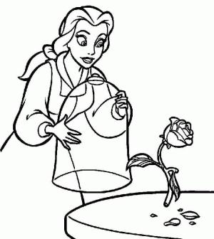 Belle boyama sayfası,  coloring page, Sevimli Bella, 