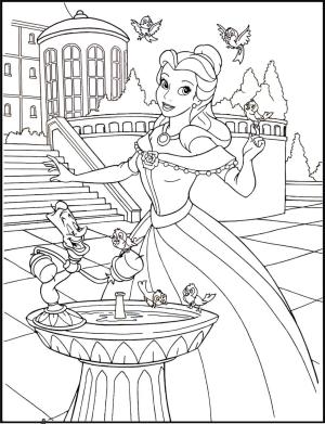 Belle boyama sayfası,  coloring page, Kaledeki Belle, 