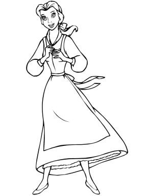 Belle boyama sayfası,  coloring page, Mutlu Belle, 