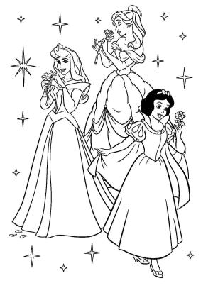 Belle boyama sayfası,  coloring page, Belle ve iki Prenses, 