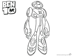 Ben 10 boyama sayfası,  coloring page, Ben 10 Yankı Formunda, 