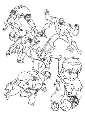 Ben 10 boyama sayfası,  coloring page, Ben’in En Havalı Avatarları, 