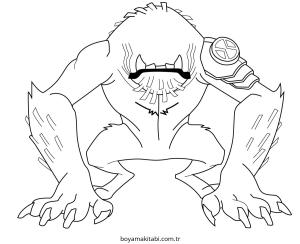 Ben 10 boyama sayfası – çizgi film temalı, basit çizim