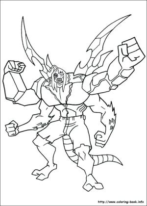 Ben 10 boyama sayfası,  coloring page, Kevin’in Canavar Formu, 