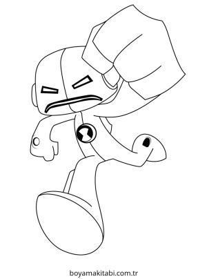 Ben 10 boyama sayfası – boyama çalışması, yaratıcılığı geliştirir