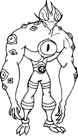 Ben 10 boyama sayfası,  coloring page, Ürpertici Gözlü Adam, 