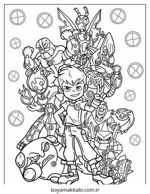 Ben 10 boyama sayfası – evde etkinlik, ücretsiz yazdır
