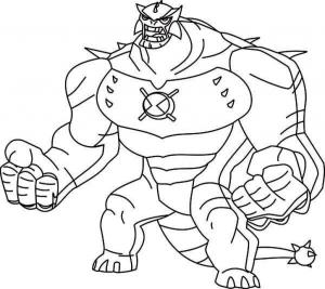 Ben 10 boyama sayfası,  coloring page, Nihai Humungousaur, 