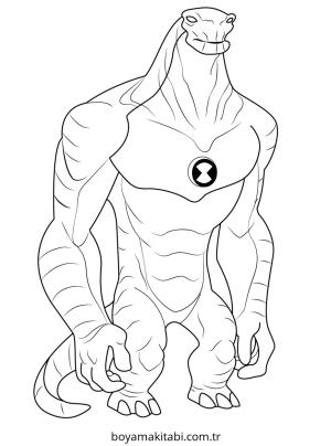 Ben 10 boyama sayfası – renkli çizimler, okul öncesi