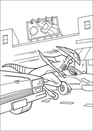 Ben 10 boyama sayfası,  coloring page, XLR8 Koşu, 