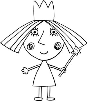 Ben Ve Holly’nin Küçük Krallığı boyama sayfası,  coloring page, Prenses Holly, 