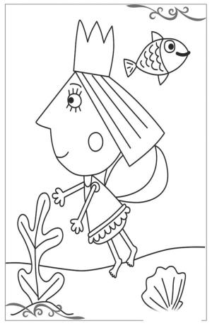 Ben Ve Holly’nin Küçük Krallığı boyama sayfası,  coloring page, Denizin Altında Holly, 