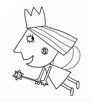 Ben Ve Holly’nin Küçük Krallığı boyama sayfası,  coloring page, Holly Uçuyor, 