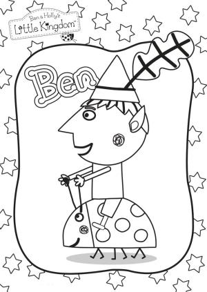 Ben Ve Holly’nin Küçük Krallığı boyama sayfası,  coloring page, Ben Binme Gaston, 