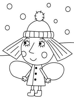 Ben Ve Holly’nin Küçük Krallığı boyama sayfası,  coloring page, Karlı Bir Günde Holly, 