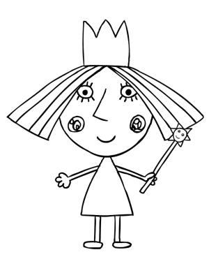 Ben Ve Holly’nin Küçük Krallığı boyama sayfası,  coloring page, Holly, 