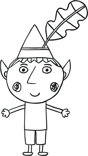 Ben Ve Holly’nin Küçük Krallığı boyama sayfası,  coloring page, Ben Elf, 