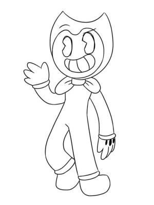 Bendy ve Mürekkep Makinesi boyama sayfası,  coloring page, Güzel Bendy, 