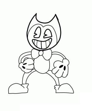 Bendy ve Mürekkep Makinesi boyama sayfası,  coloring page, Komik Bendy, 